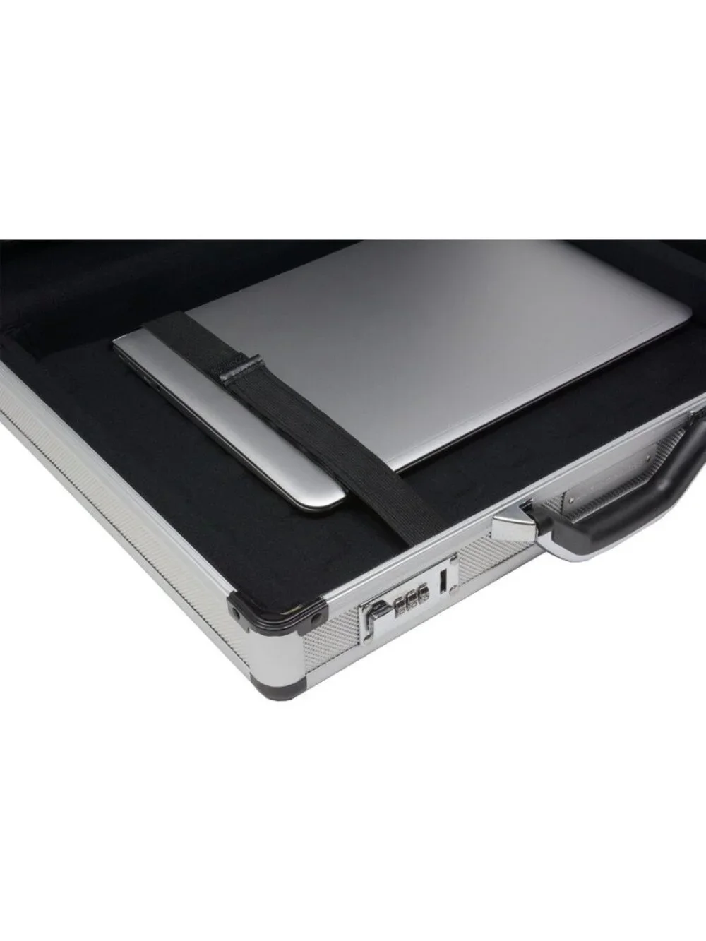 Sleek Aluminum Laptop Briefcase with Padded Interior & Combo Lock - Business
